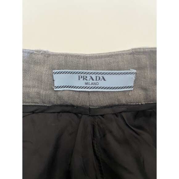 Prada Milano Virgin Wool Designer Dress Pants Men’s 34x26 Gray Cuffed Italian - Picture 6 of 13